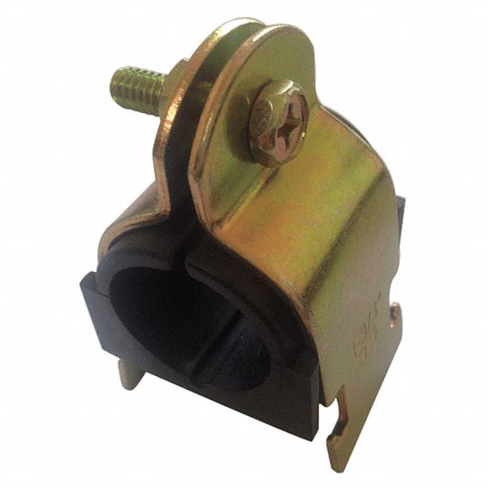 GRAINGER APPROVED Strut Mounted Cushioned Clamp, Electro Galvanized Gold 22FP7622FP76 Grainger