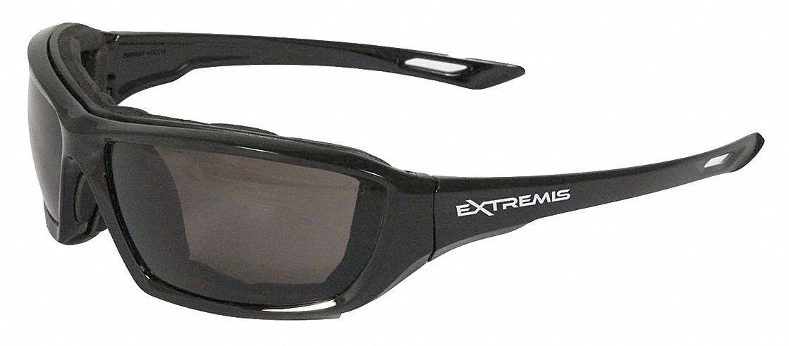 Safety Glasses Gray Anti-Fog Black