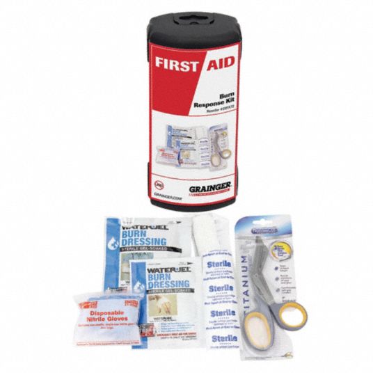 Plastic Burn Care Kit, White; People Served 1 Grainger
