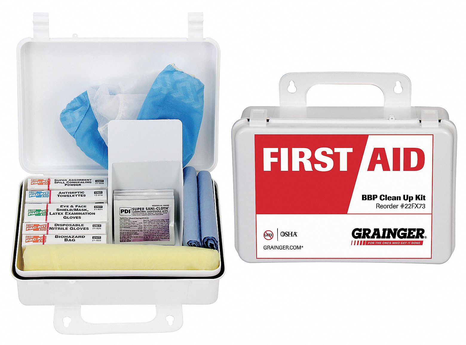 White, Bag, Bloodborne Pathogen Kit - 22FX73|90419 - Grainger