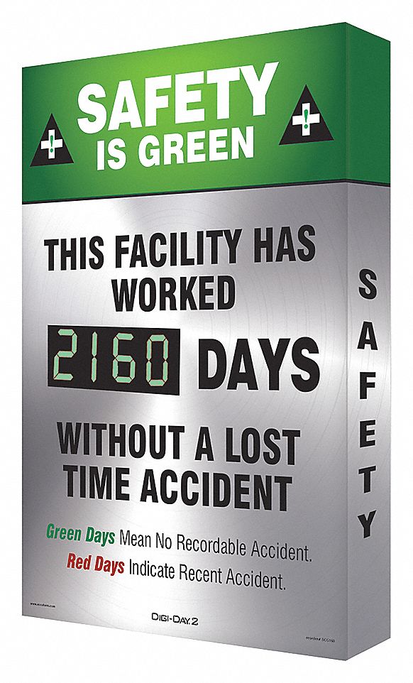 DIGI-DAY 2 SCRBRD,SAFETY IS GREEN