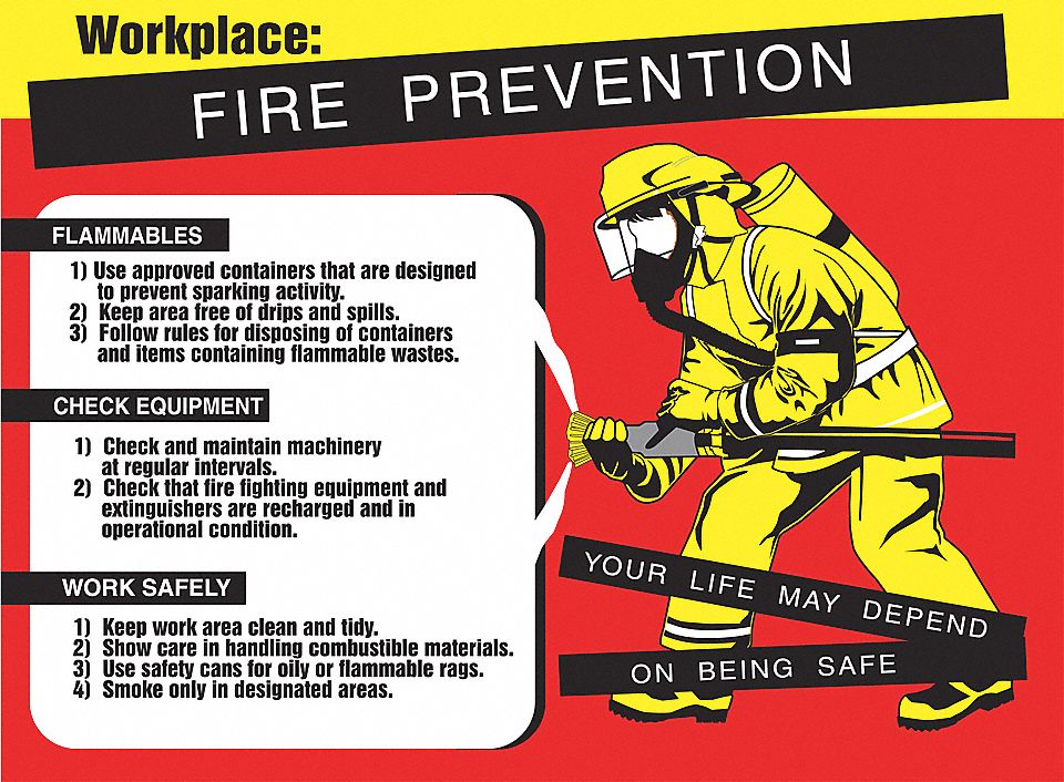 ACCUFORM SIGNS POSTER,FIRE PREVENTION,18 X 24 - Safety Banners and ...