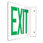 SIGN,EXIT,8X12,GREEN/WHITE