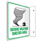 SIGN,SEVERE WEATHER SHELTER,8X8