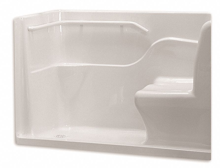 Seated Safety Shower Acrylic Left Drain