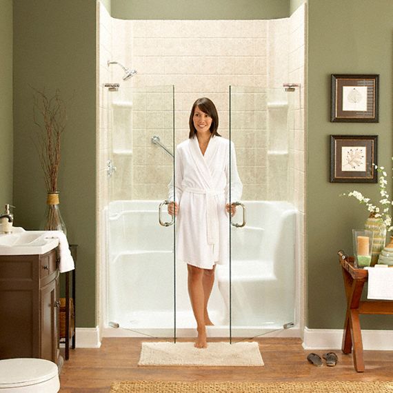 AMERICAN STANDARD Seated Safety Shower American Std, 30 in x 59 1/2 in