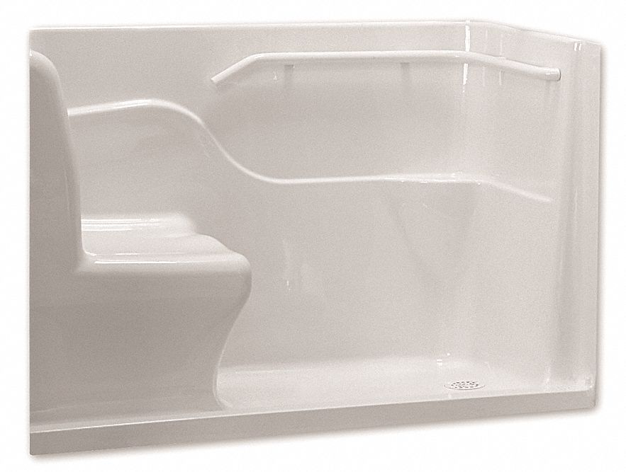 Seated Safety Shower Acrylic Right Drain