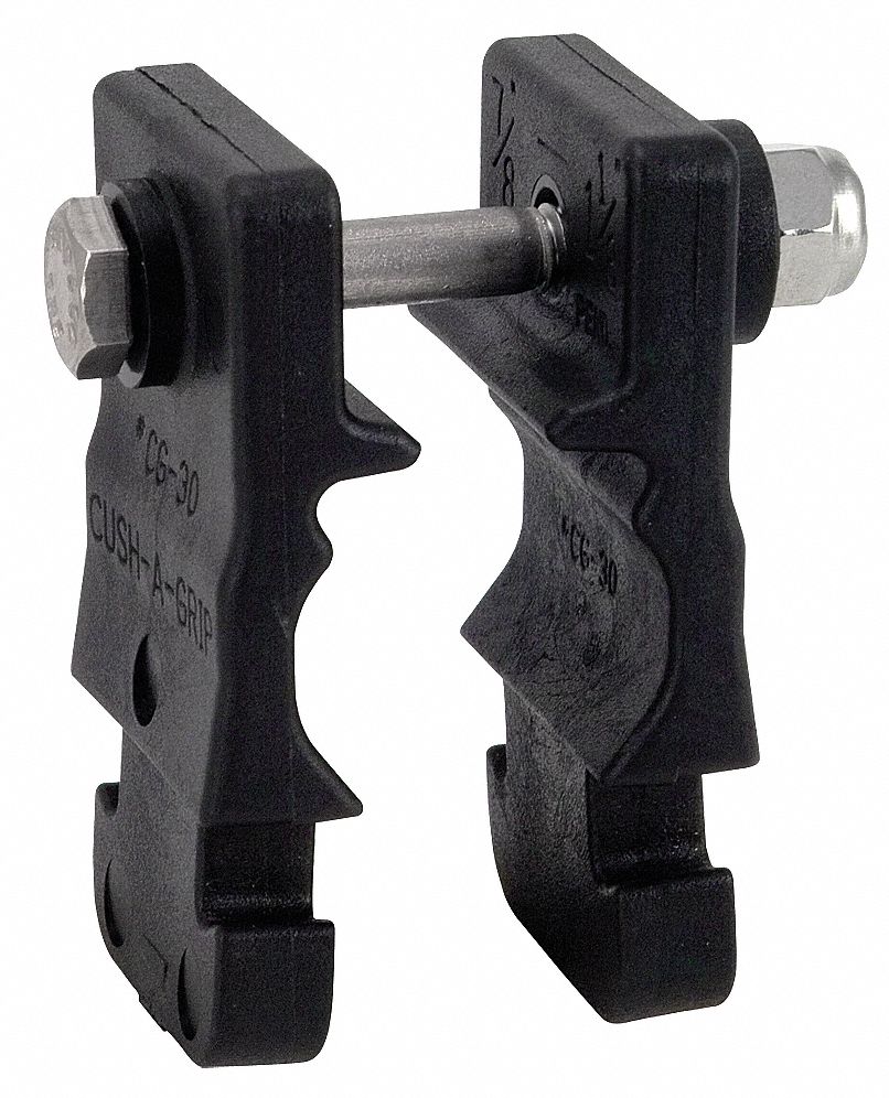 ZSI CushAGrip Cushion Clamp, Thermoplastic Elastomer 22JD57CG40