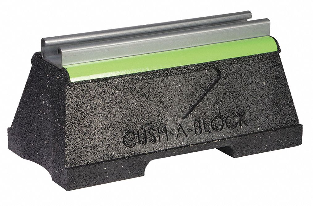 Cushion Support: Rubber Base, Galvanized Steel, 10.5 in Overall Lg, 10.5 in L x 5 in W Base Size