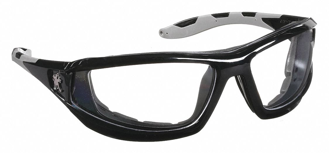 LUNETTES DE SÉCURITÉ, MONTURE INTÉGRALE, ENVELOPPANTE, PC/TPR, DURAMASS ANTIBUÉE, NOIR/TRNSP, CSA, UV, M