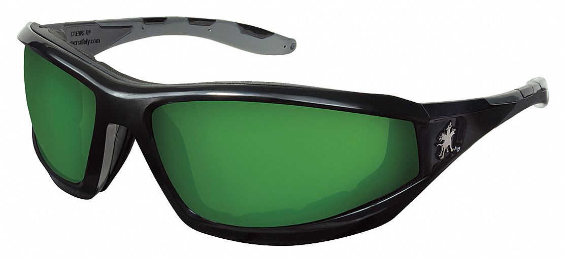 SafetyGlasses Grn ScratchResistant Blk