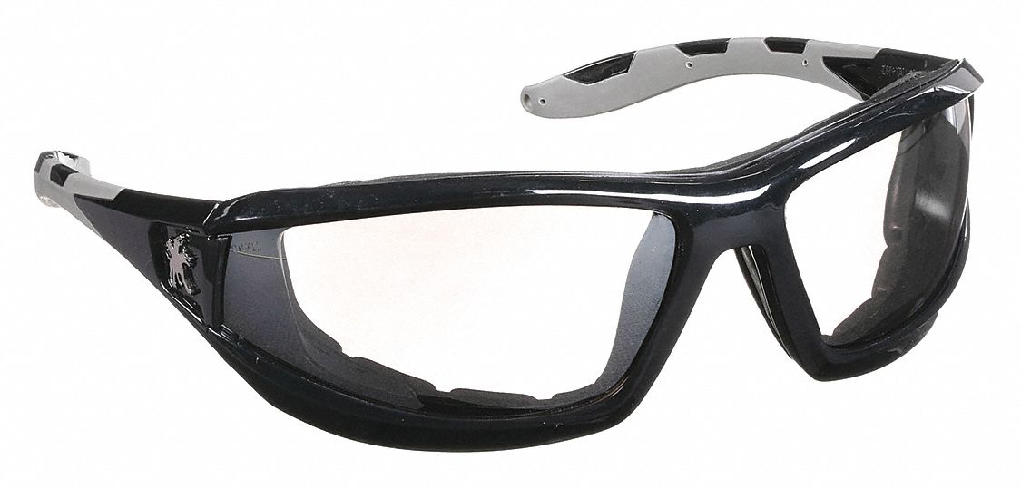 Safety Glasses: Clear Lens Color, Full-Frame, Anti-Fog, Black Frame Color, RP2 Series