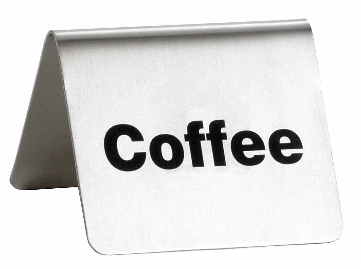 COFFEE BUFFET SIGN,SS,SILVER