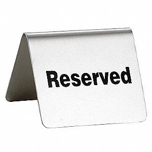 RESERVED BUFFET SIGN,SS,SILVER