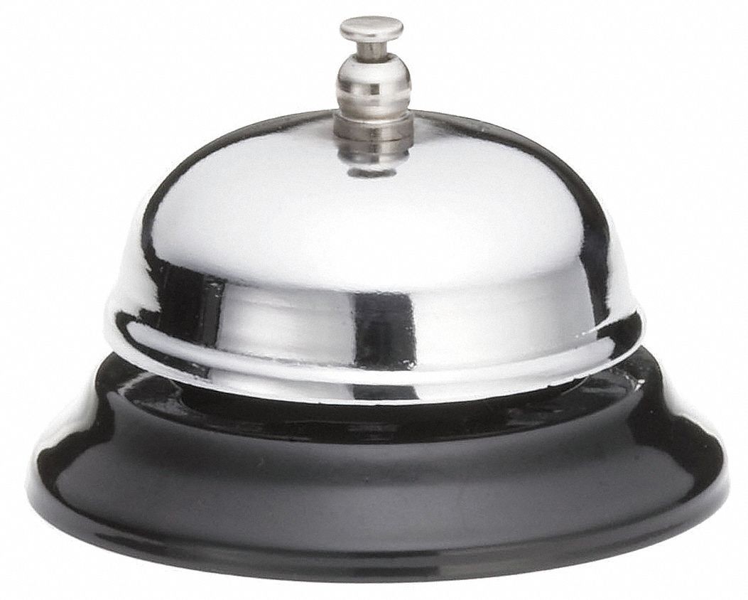 22JJ99 - Call Bell 3-3/8L x 3-3/8W x 2-3/8H Metal