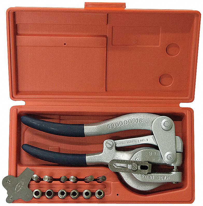 ROPER WHITNEY Hole Punch Kit, 13, 16 ga. Steel 22JK565 KIT Grainger
