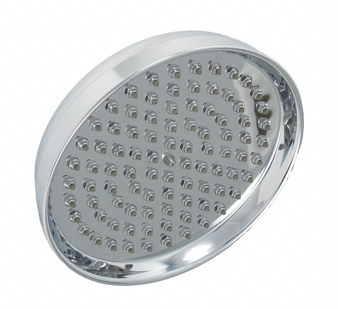 SHOWER HEAD,POLISHED CHROME,6 IN DIA