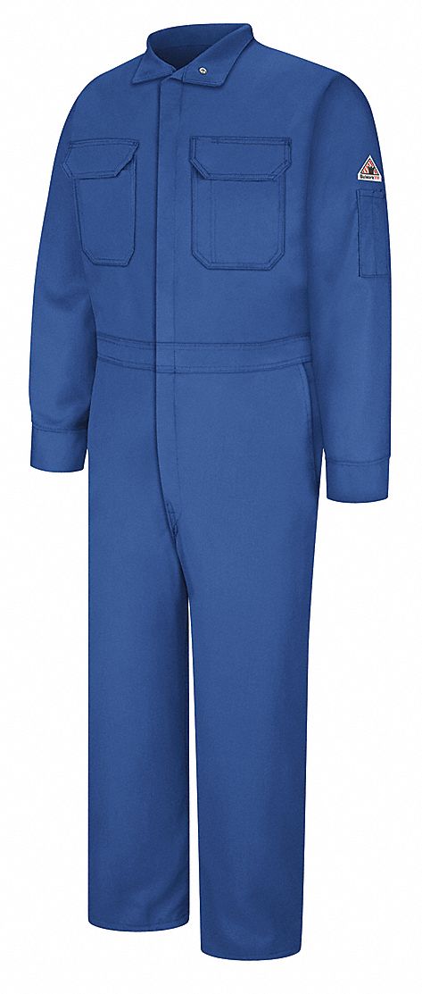 Flame-Resistant Coverall, Royal Blue, 38