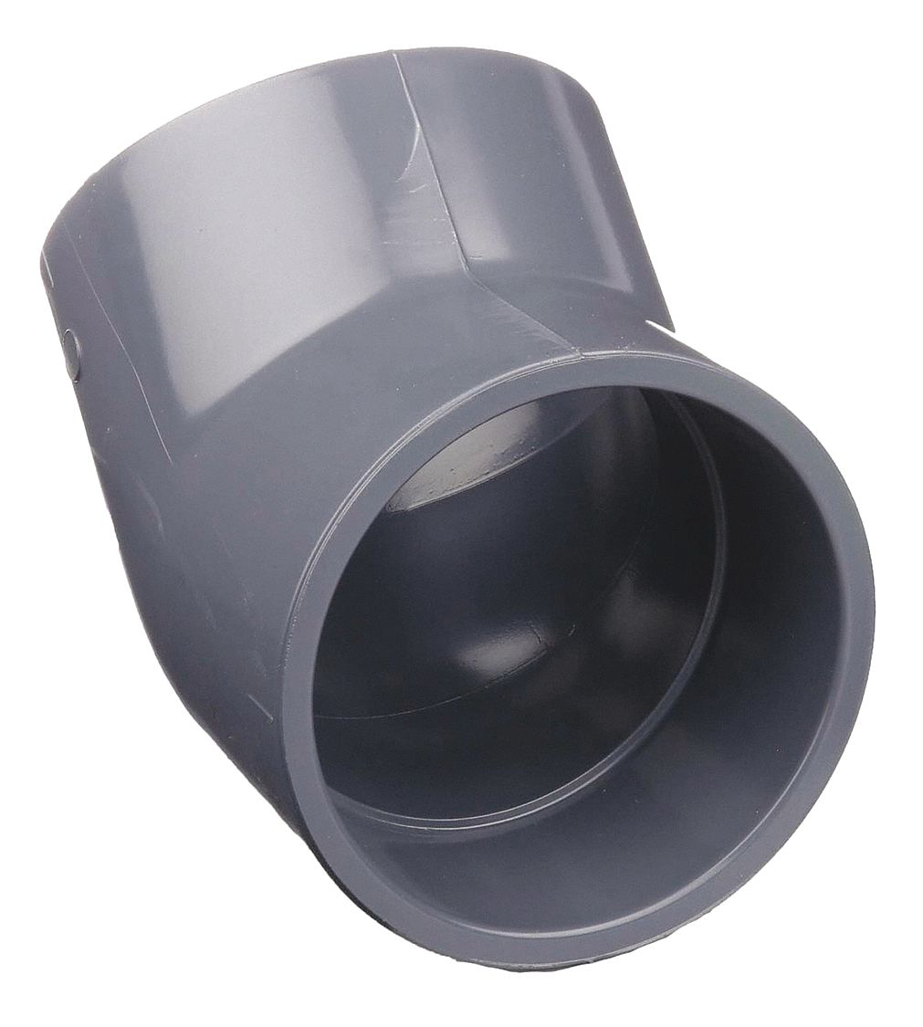 45 °  ELBOW: 6 IN X 6 IN FITTING PIPE SIZE, SCHEDULE 80, FEMALE X FEMALE SOCKETS, GREY
