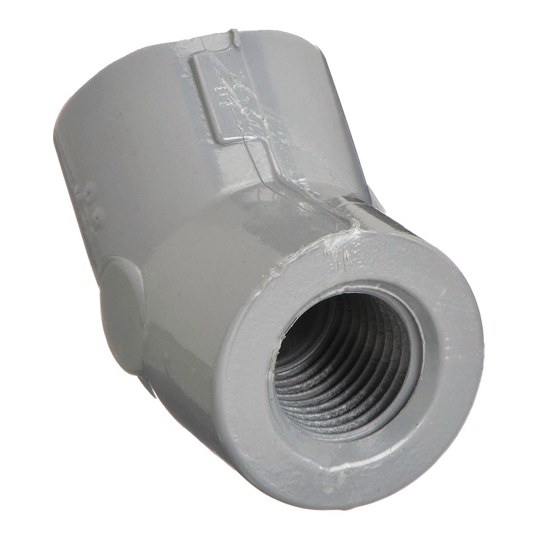 Pipe Elbow: Schedule 80, CPVC, 45° Elbow, 1/4 in x 1/4 in Fitting Pipe Size, Female NPT x Female NPT