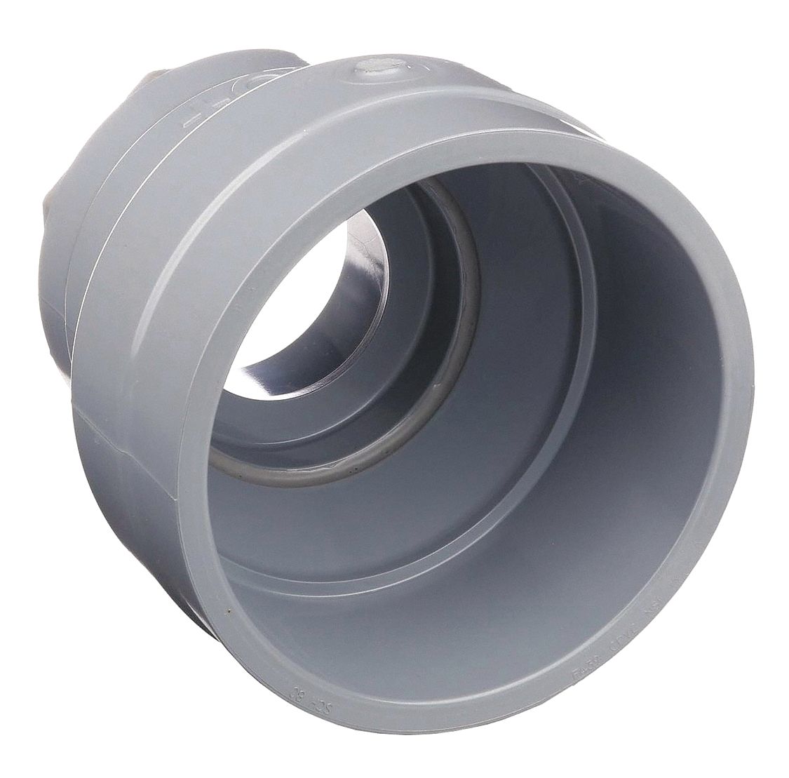 Pipe Coupling: Schedule 80, CPVC, Coupling Body, 8 in x 4 in Fitting Pipe Size, Female Female, Gray