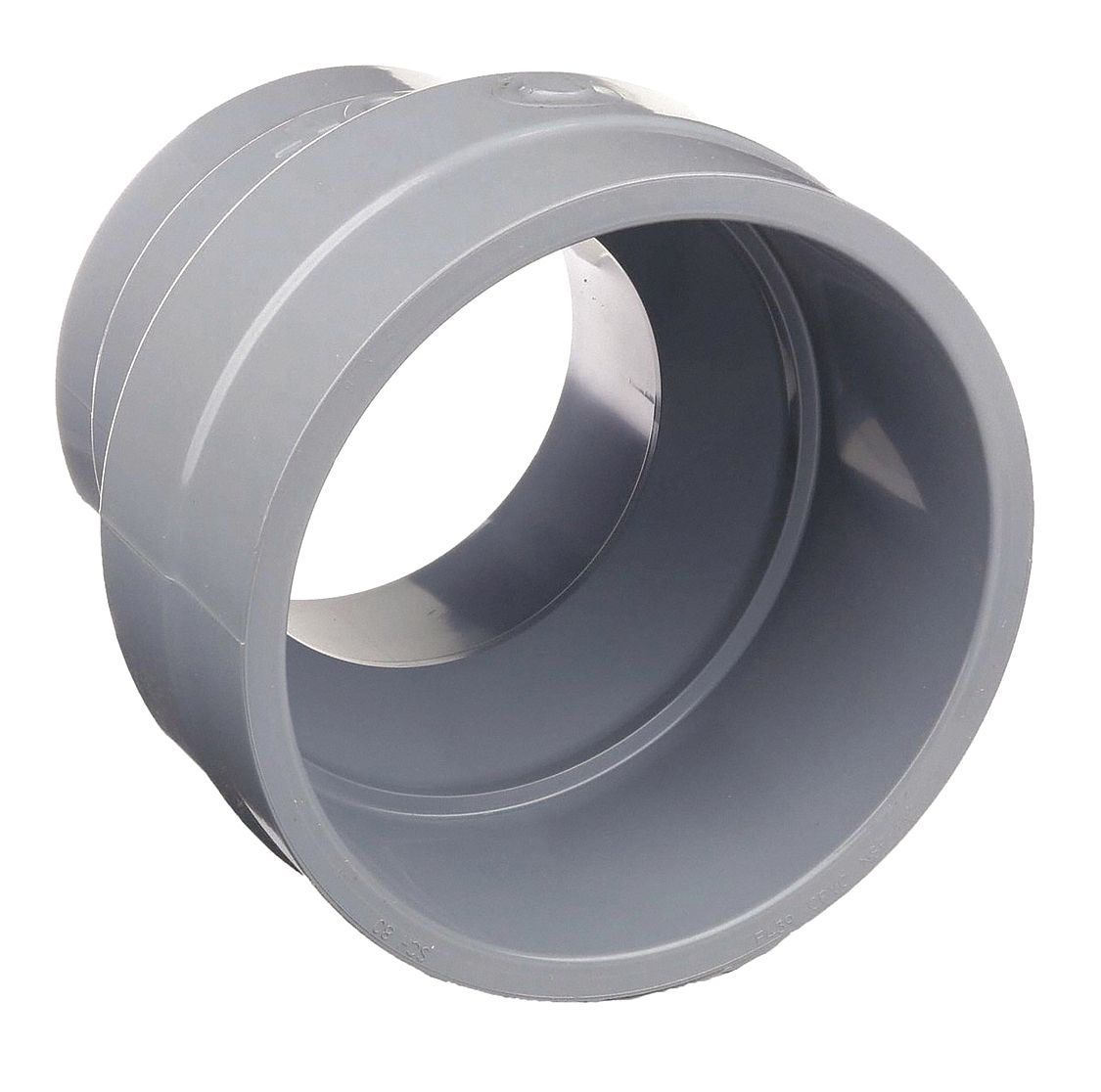Pipe Coupling: Schedule 80, CPVC, Coupling Body, 8 in x 6 in Fitting Pipe Size, Female Female, Gray
