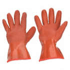 CHEMICAL RESISTANT GLOVES, 12 IN LENGTH, GRAIN, XL, RED BROWN,