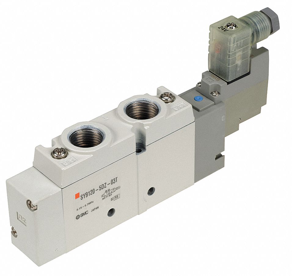 Solenoid Air Control Valve: SY9000 Series, 24V DC, 5-Way/2-Position,  Solenoid / Spring