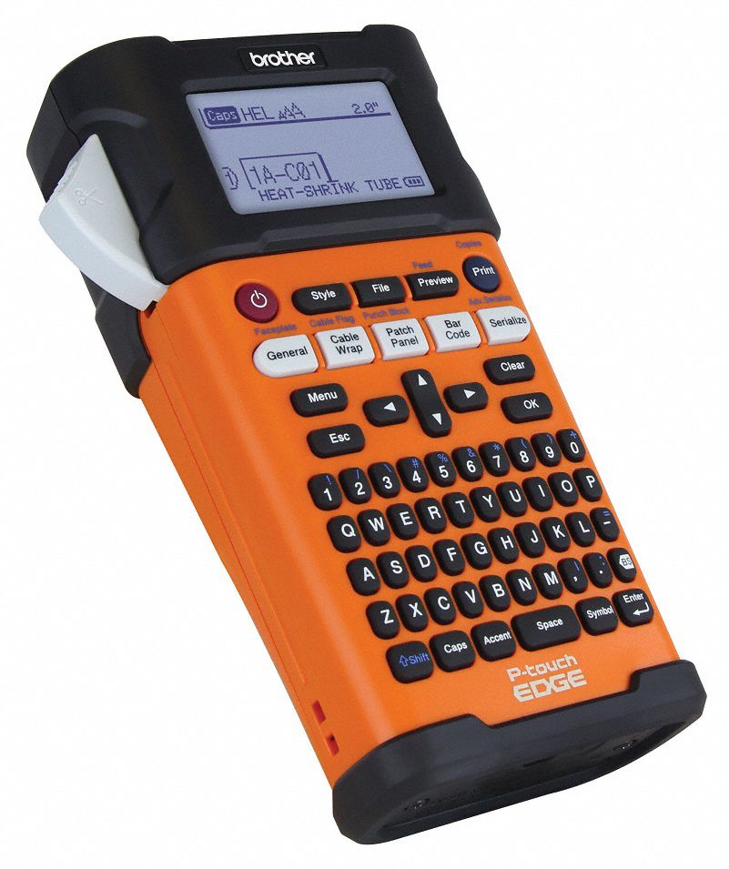 BROTHER Portable Label Printer, Ptouch EDGE 22KD90PT E300 Grainger
