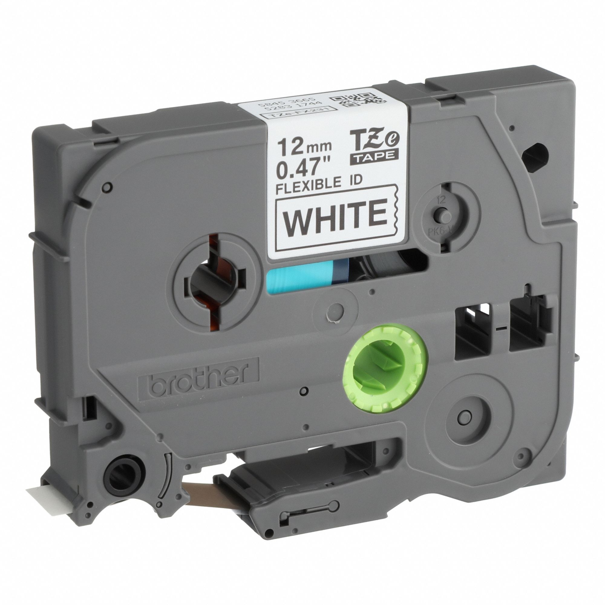 Flag Label: Polyester, Black on White, For 20 AWG to 10 AWG Wire Gauge