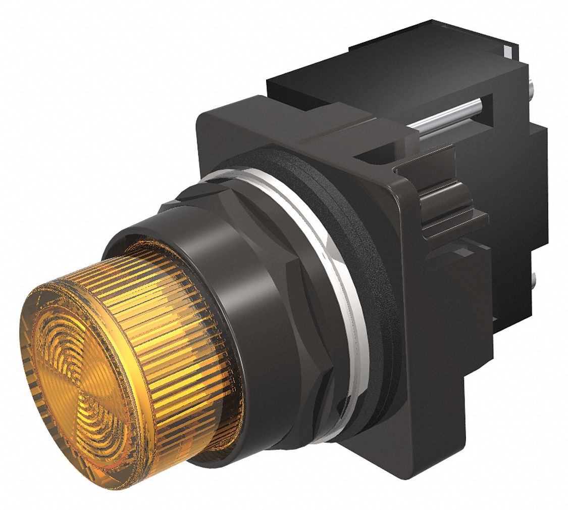 Pilot Light,  Amber,  30mm,  Incandescent