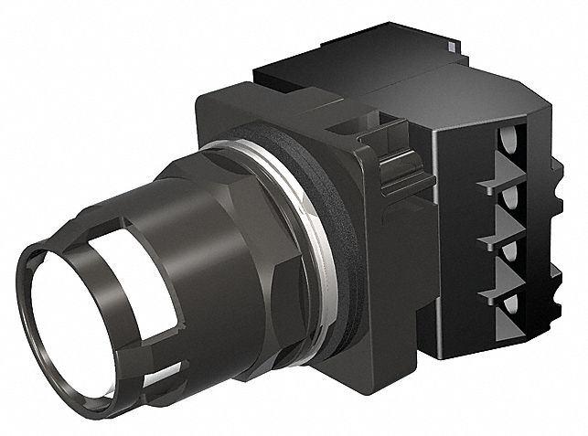 IllumPushButton, FullVolt, White, 1NO/1NC