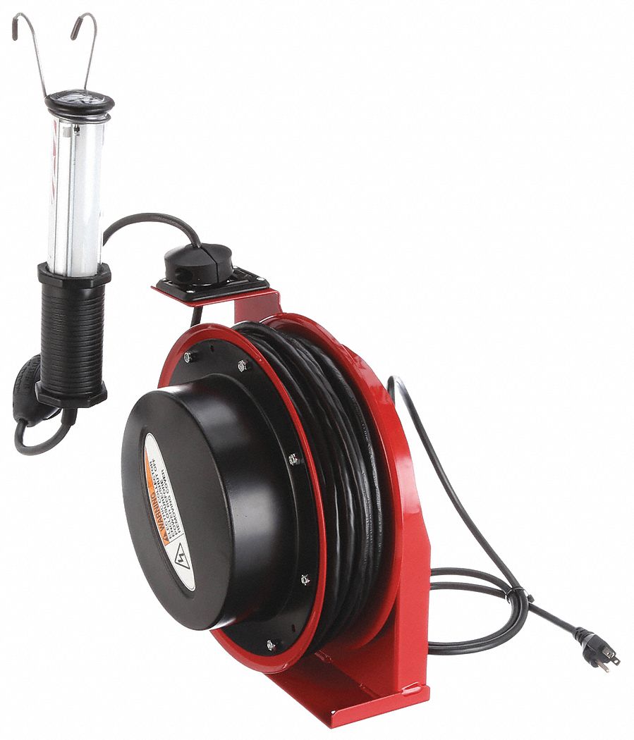 Lumapro 436G99 Extension Cord Reel with Hand Lamp No Receptacle Amps 0 Outlets