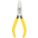 LONG NOSE PLIER, 1¼ IN MAX JAW OPENING, 6⅞ IN OVERALL L, ⅛ IN JAW L, ⅛ IN TIP W