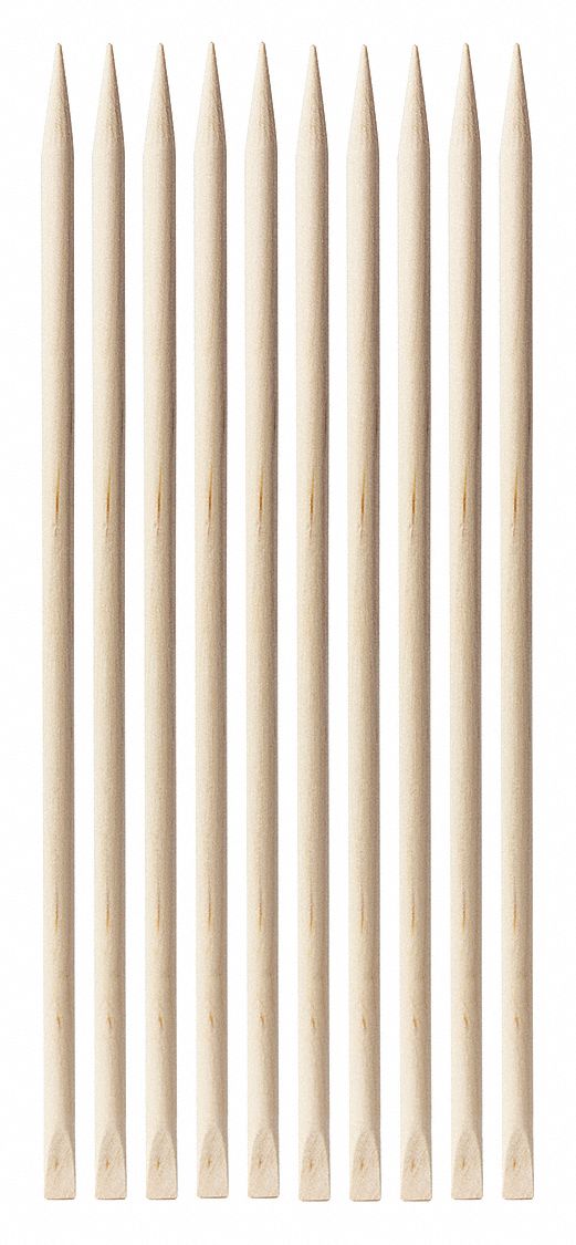 ORANGE STICK, 7 IN TOOL L, ADJUSTMENT/ALIGNMENT/BURNISHERS, 3/16 IN, 100 PK
