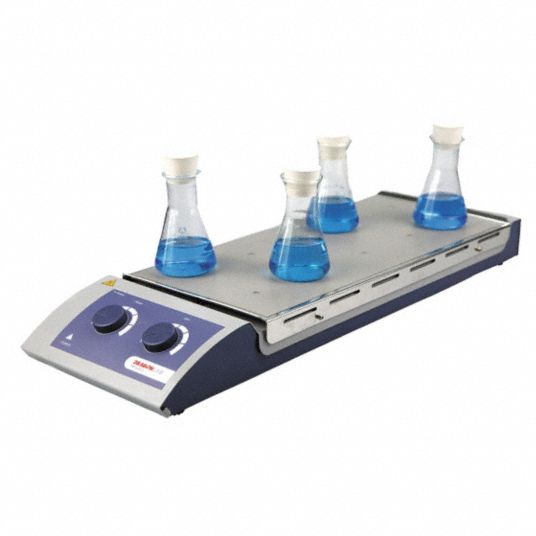 DLAB, 10 Positions, 7 in Plate Wd, Hot Plate Stirrer 22LC59