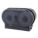 TOILET PAPER DISPENSER, STANDARD CORE, HORIZONTAL DOUBLE ROLL, PLASTIC, SMOKE