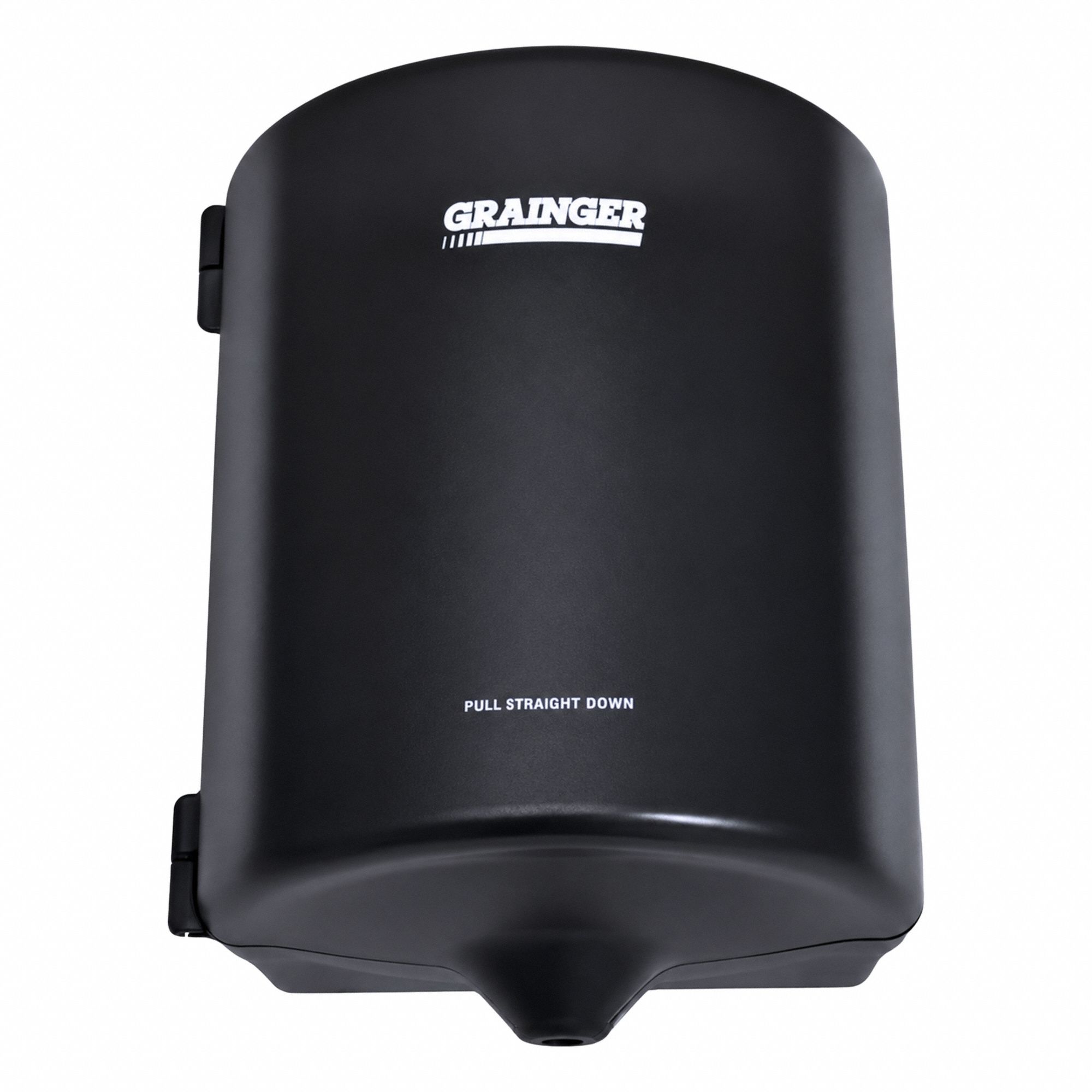 Paper Towel Dispenser: Center Pull, 7 3/4 in Paper Towel Wd, Plastic, Black, Grainger