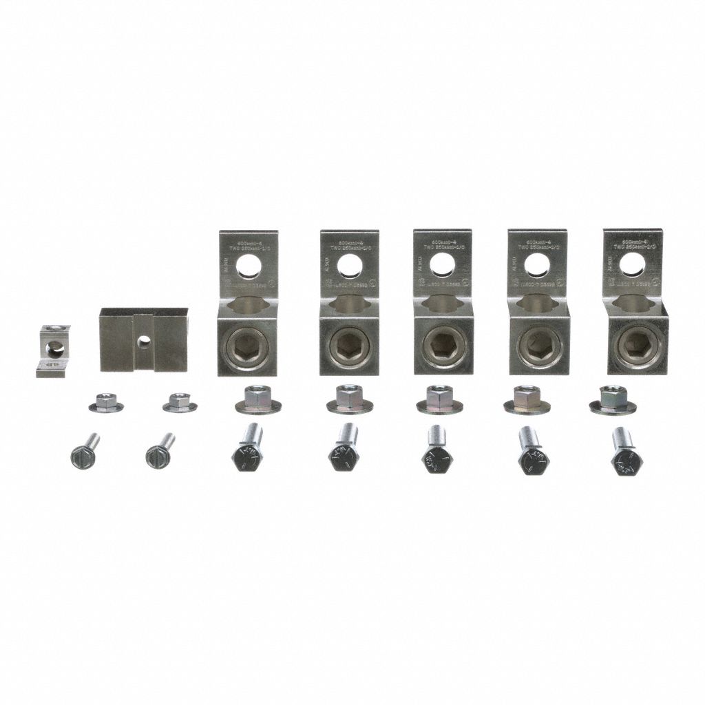 Lug Kit: For Low Volt Transmer Type, (7) Bolts/(7) Nuts/Bonding Lug/Lug Ground, 5 Lugs