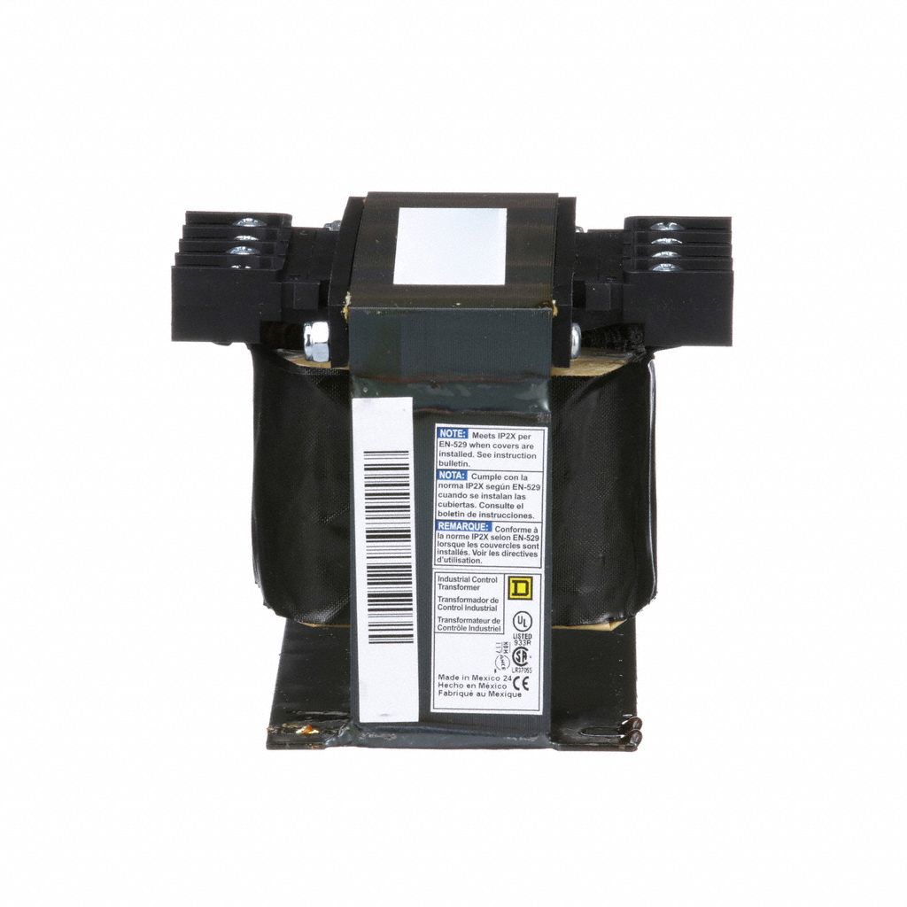 Control Transformer: 208V AC, 120V AC, Foot, 300 VA, Single Phase