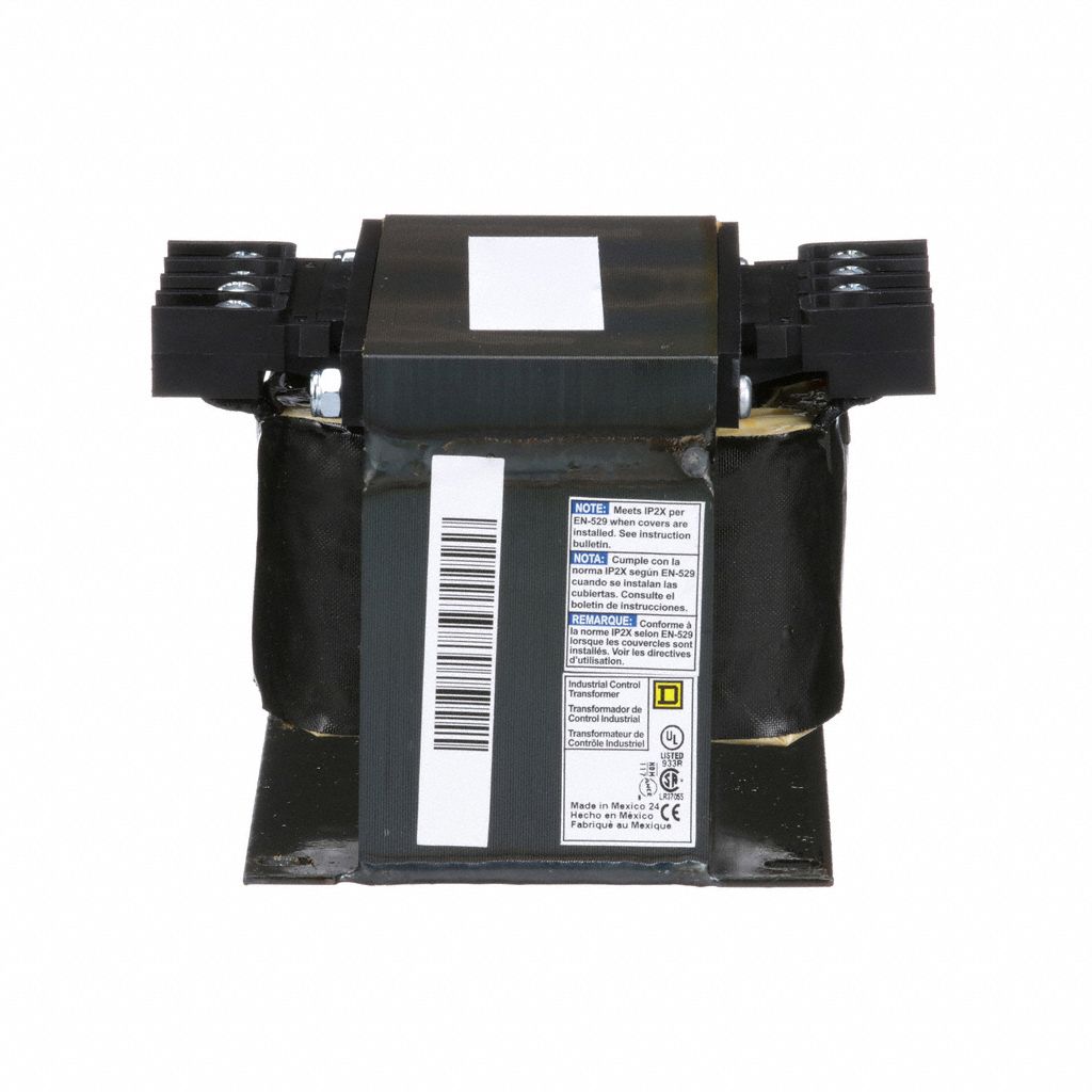 Control Transformer: 208V AC, 24V AC, Foot, 500 VA, Single Phase