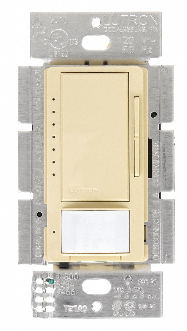 LUTRON, Occupancy/Photocell/Vacancy, Fluorescent/Halogen/Incandescent ...