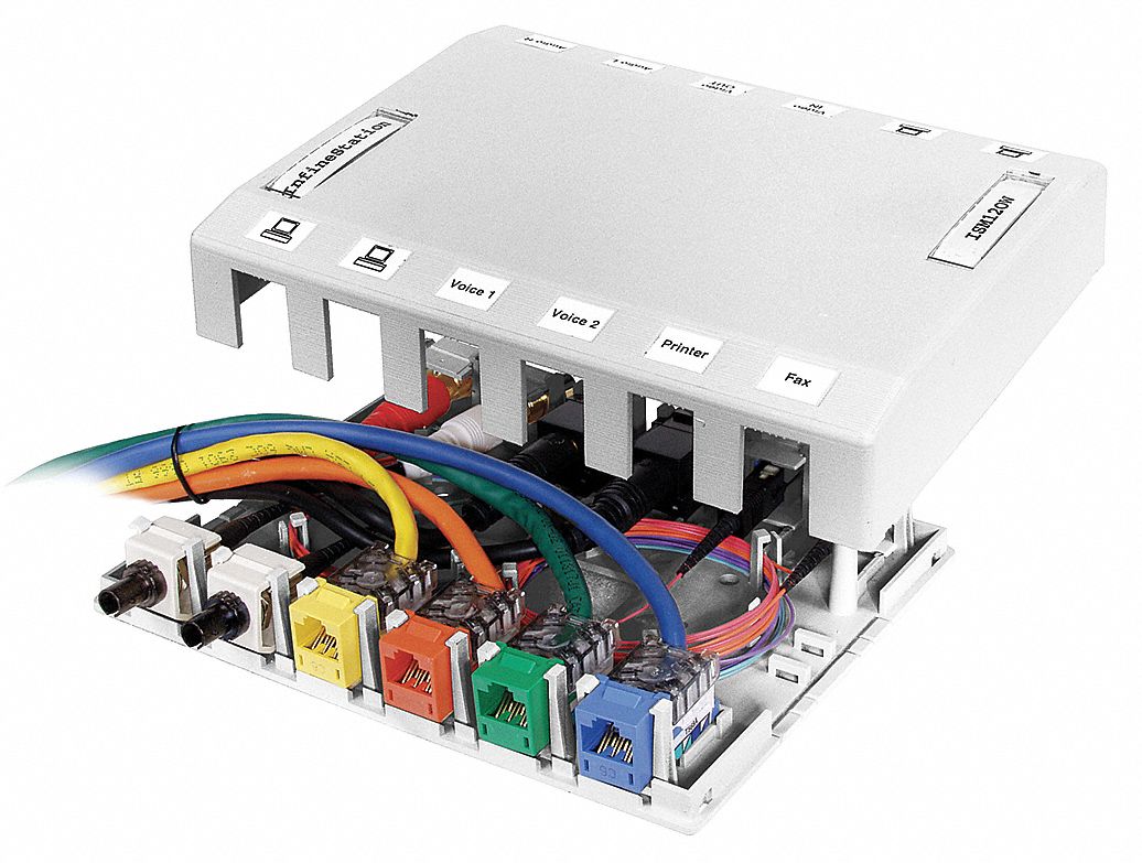 HUBBELL PREMISE WIRING, Keystone, Keystone Connector, Surface Mount Box