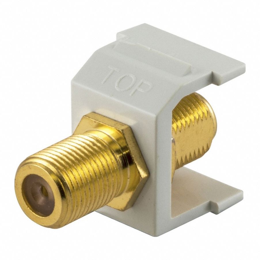 Keystone Jack, 0.75 in H, Off-White