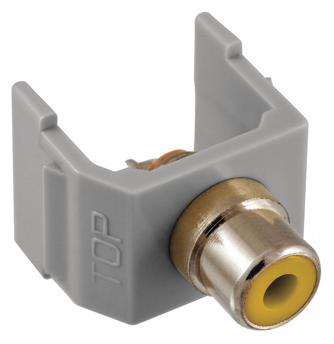 Keystone Jack, 0.8125 in H, Gray