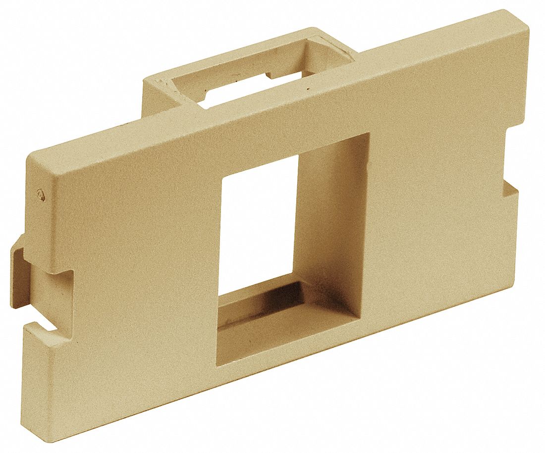 Audio/Video Module: 1-Unit 1-Port Keystone, Flat Module, Ivory