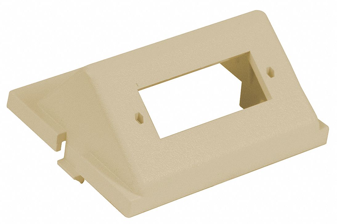 Audio/Video Module: 1.5-Unit Duplex SC Keystone, Angled Module, Ivory