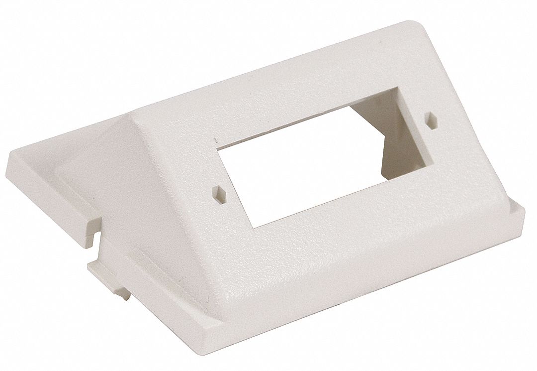 Audio/Video Module: 1.5-Unit Duplex SC Keystone, Angled Module, Office White