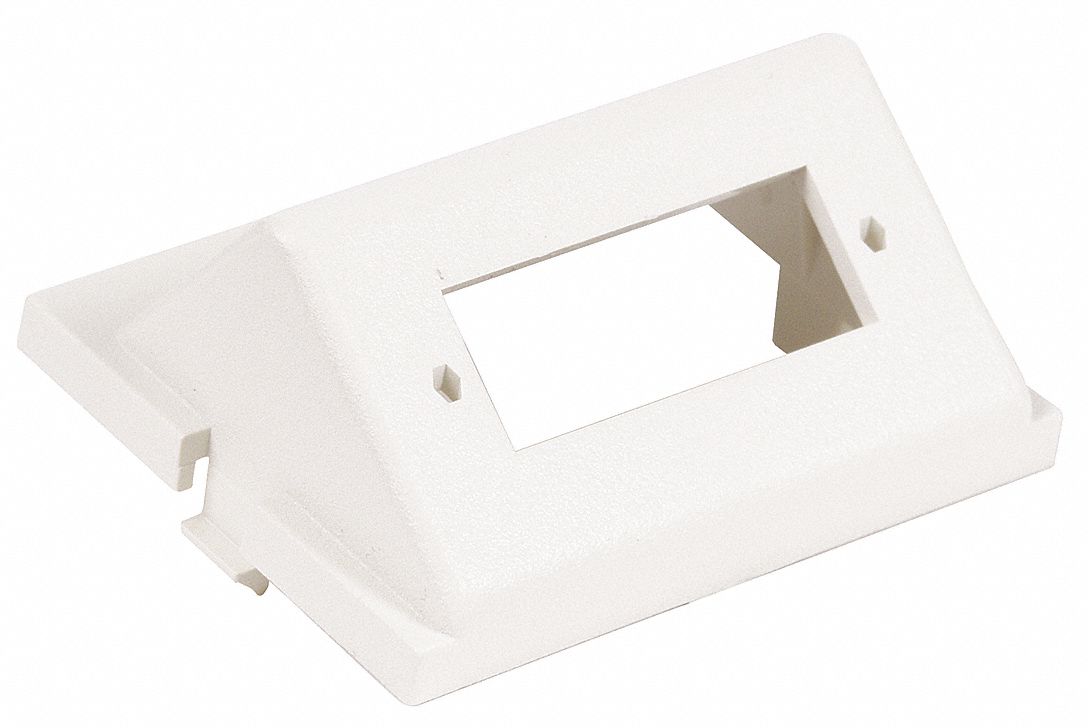Audio/Video Module: 1.5-Unit Duplex SC Keystone, Angled Module, White