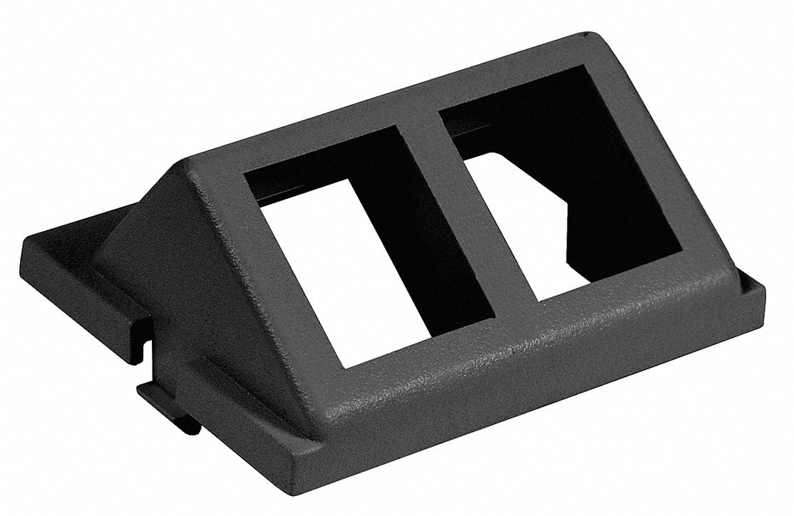 Audio/Video Module: 1.5-Unit 2-Port Keystone, Angled Module, Black